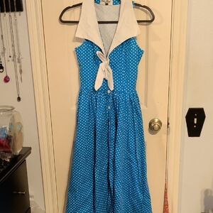 Bettie Page Malibu Polka Fot Dress